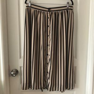 Striped Midi Skirt